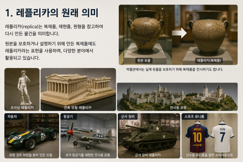 레플리카란 무엇인가 설명 이미지